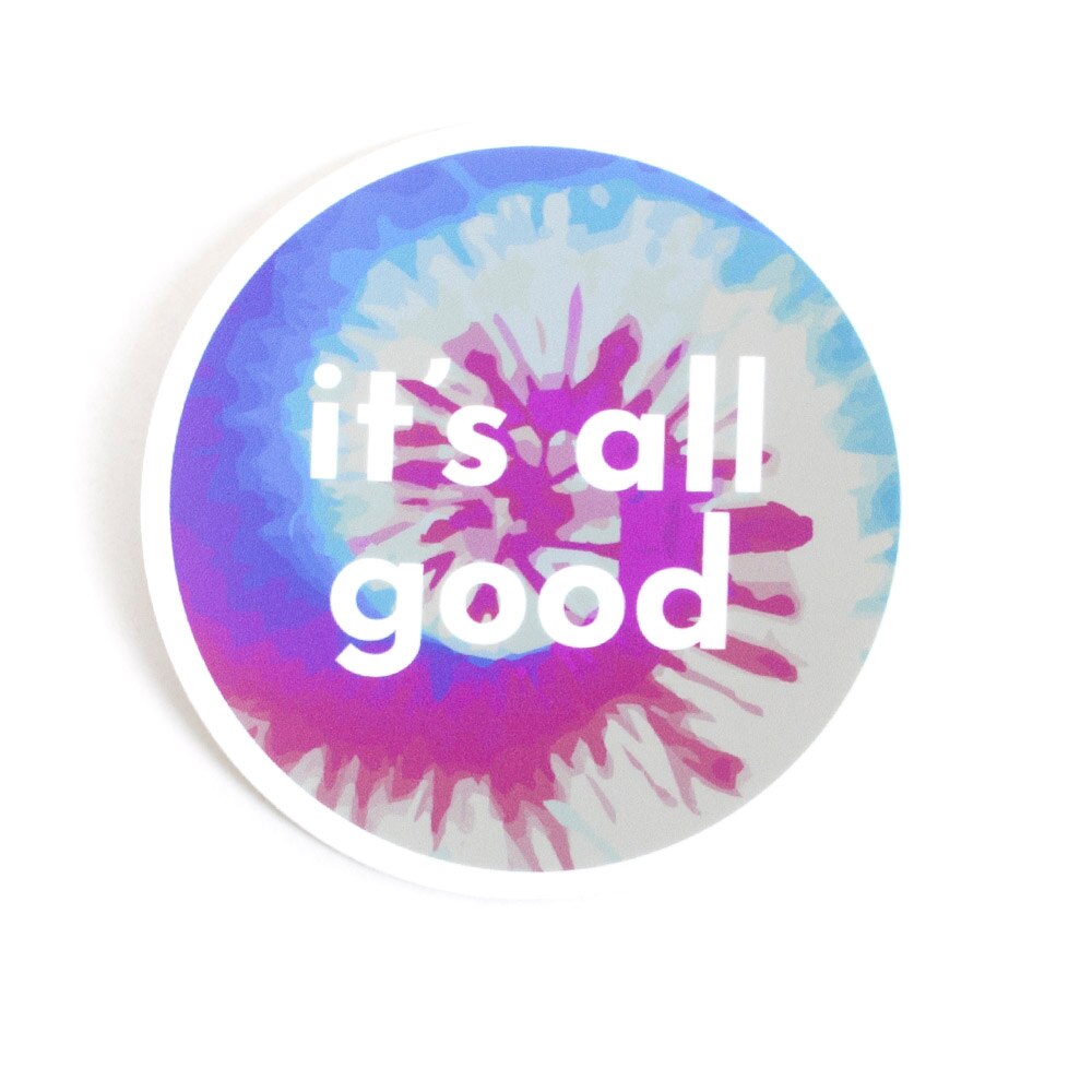 Stickers Northwest, Stickers, Art & School, 3", It's All Good (Tie-Dye), 632536